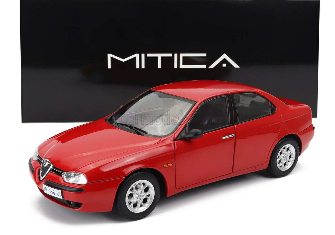 ミニカー 1/18 アルファロメオ 156 MITICA-DIECAST 1/18 ALFA ROMEO 156 2.5 V6 24V 1997 BLACK INTERIOR ROSSO ALFA RED 200051-D