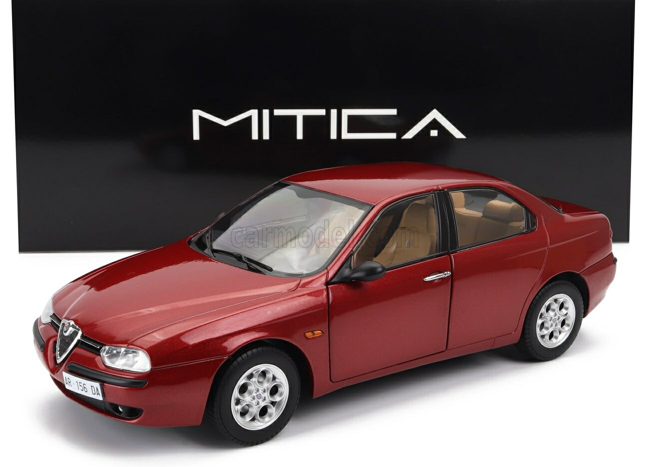 ミニカー 1/18 アルファロメオ 156 MITICA-DIECAST 1/18 ALFA ROMEO 156 2.5 V6 24V 1997 BLACK INTERIOR ROSSO PROTEO MET RED 200052-D