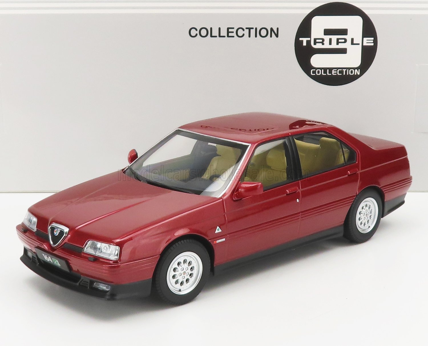 ミニカー 1/18 アルファロメオ 164 TRIPLE9 1/18 ALFA ROMEO 164 Q4 1994 BEIGE INTERIOR RED MET T9-1800324