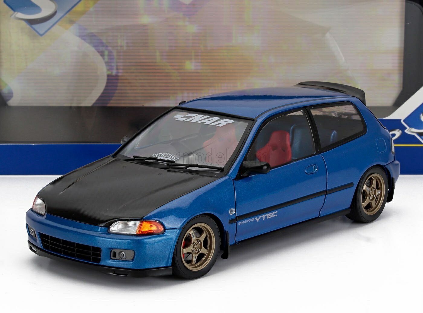 ミニカー 1/18 ホンダ シビック ソリド SOLIDO 1/18 HONDA CIVIC (EG6) SIR II WORKS 1991 PEARL BLUE BLACK 1810406