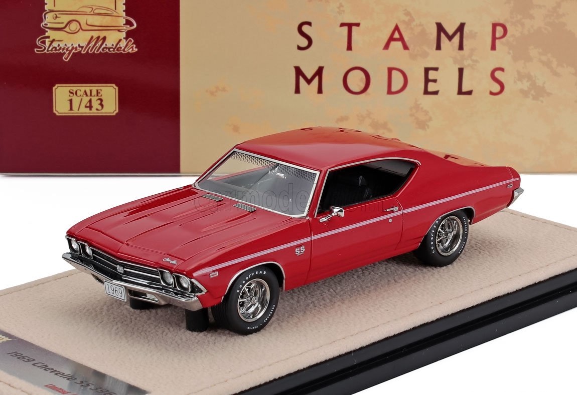 ミニカー アメ車 1/43 シボレー シェベル STAMP-MODELS 1/43 CHEVROLET CHEVELLE SS 396 COUPE 1969 RED STM692004|ミニカーショップ ええもん堂