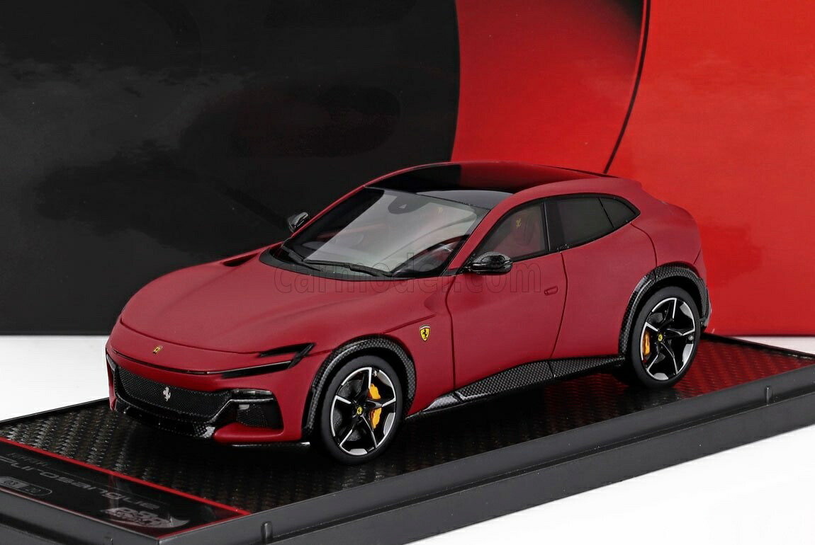 ミニカー 1/43 フェラーリ プロサングエ SUV BBR-MODELS 1/43 FERRARI PUROSANGUE SUV PANORAMIC ROOF 2022 ROSSO F1-75 - MATT RED BBRC283G|ミニカーショップ ええもん堂