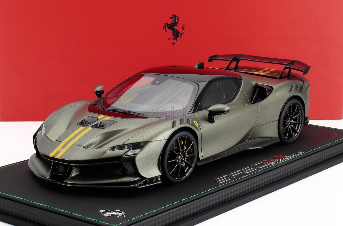 ミニカー 1/18 フェラーリ 空想科学小説90 XX BBR-MODELS 1/18 FERRARI 空想科学小説90 XX STRADALE 2024 VERDE MASONI OPACO - MATT GREEN YELLOW P18237R-VET