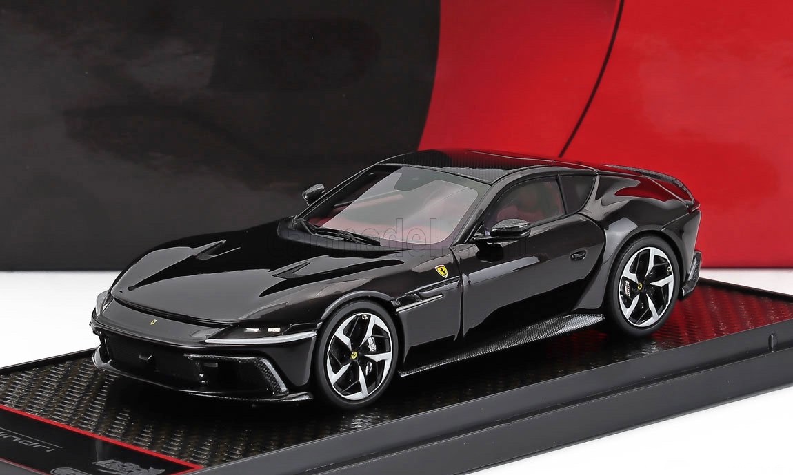 ミニカー 1/43 フェラーリ 12チリンドリ BBR-MODELS 1/43 FERRARI 12CILINDRI V12 830cv 2024 NERO PUROSANGUE - BLACK BBRC299G｜ミニカーショップ ええもん堂