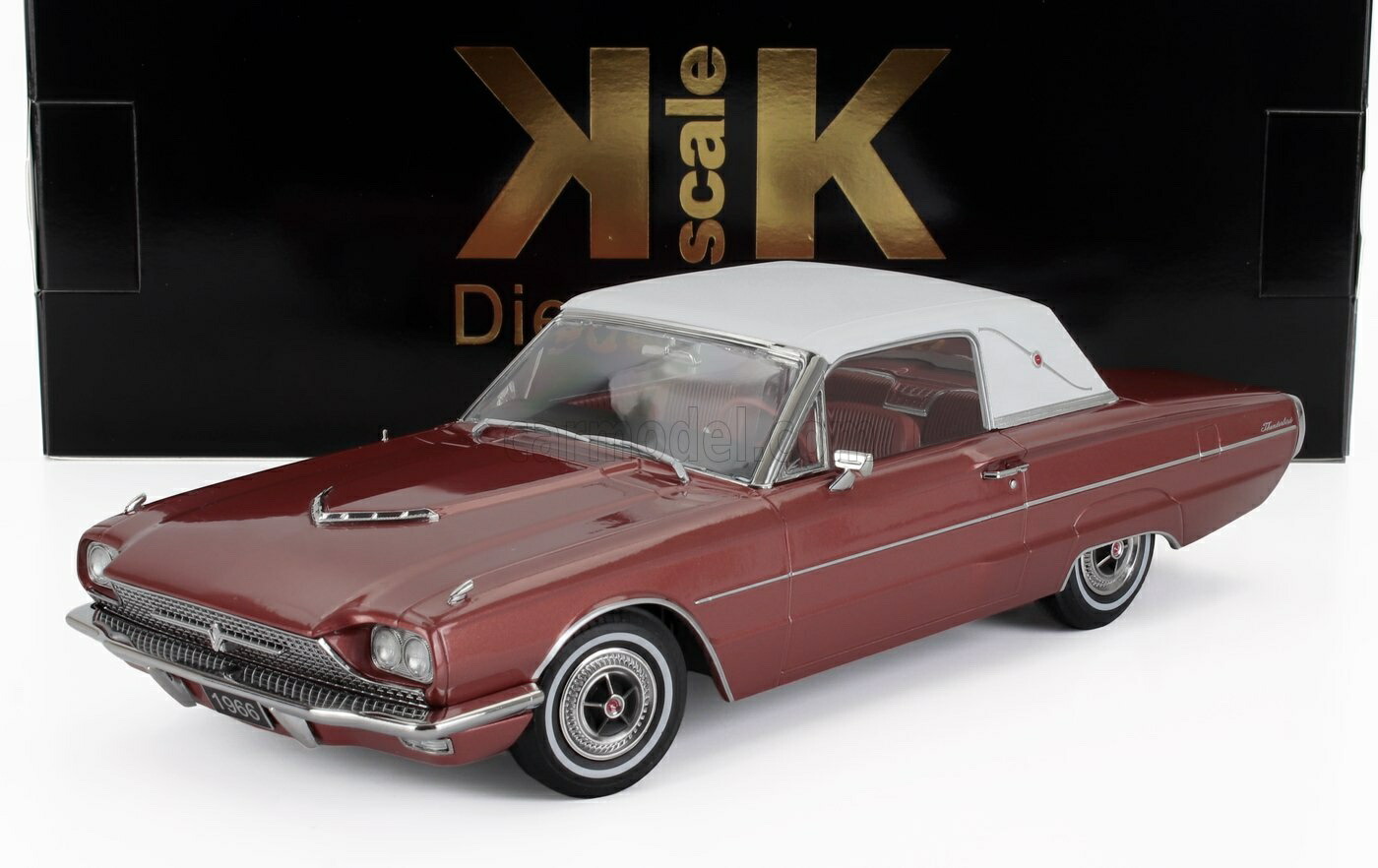 ミニカー アメ車 1/18 ジェラルド・r・フォード サンダーバード KK-SCALE 1/18 FORD USA THUNDERBIRD LANDAU COUPE 1966 COPPER WHITE KKDC181384