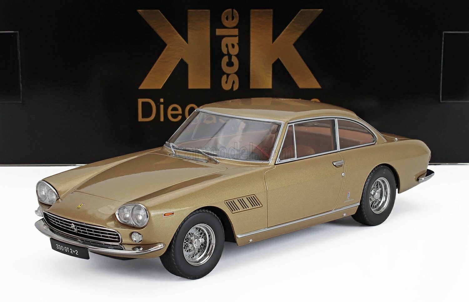 ミニカー 1/18 フェラーリ 330GT KK-SCALE 1/18 FERRARI 330GT 2+2 1964 GOLD MET KKDC180426