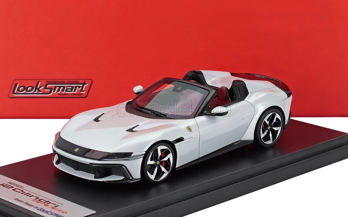ミニカー 1/43 フェラーリ 12CILINDRI LOOKSMART 1/43 FERRARI 12CILINDRI V12 830cv SPIDER OPEN 2024 BIANCO ARTICO - WHITE MET LS556B|ミニカーショップ ええもん堂