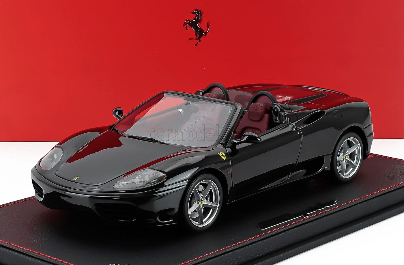 ミニカー 1/18 フェラーリ 360 モデナ BBR-MODELS 1/18 FERRARI 360 MODENA SPIDER 1999 MANUAL GEAR BOX CAMBIO MANUALE GLOSS BLACK P18229E-VET