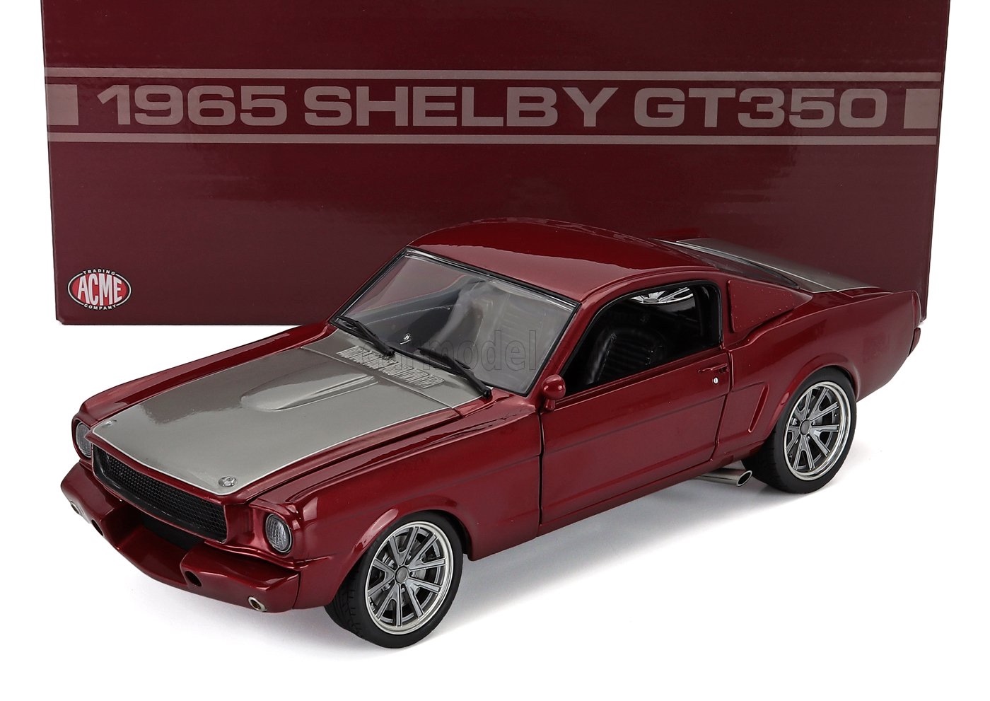 ミニカー アメ車 1/18 フォード マスタング シェルビー ACME-MODELS 1/18 FORD USA MUSTANG SHELBY GT350 PRO TOURING COUPE 1965 RED SILVER A1801887