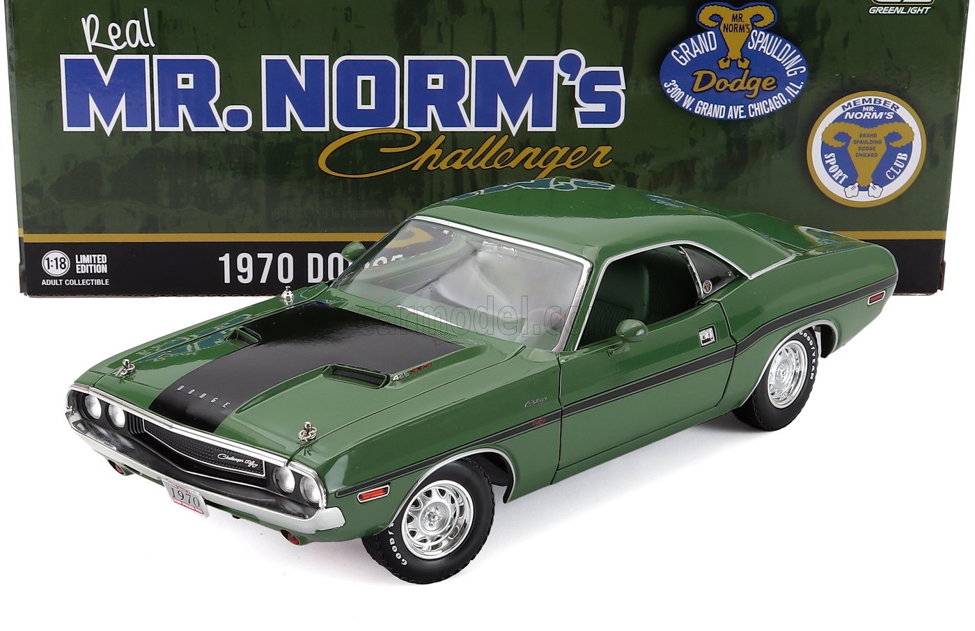 ミニカー アメ車 1/18 ダッジ チャレンジャー GREENLIGHT 1/18 DODGE CHALLENGER R/T HEMI COUPE 1970 GREEN 13700