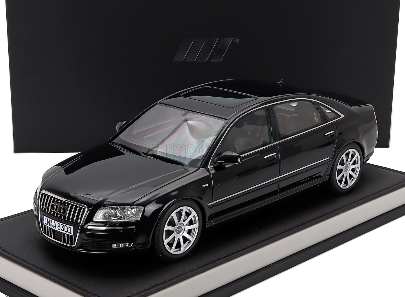 ミニカー 1/18 アウディ A8 L MOTORHELIX 1/18 AUDI A8 L W12 QUATTRO 2008 BLACK MH030BK｜ミニカーショップ ええもん堂