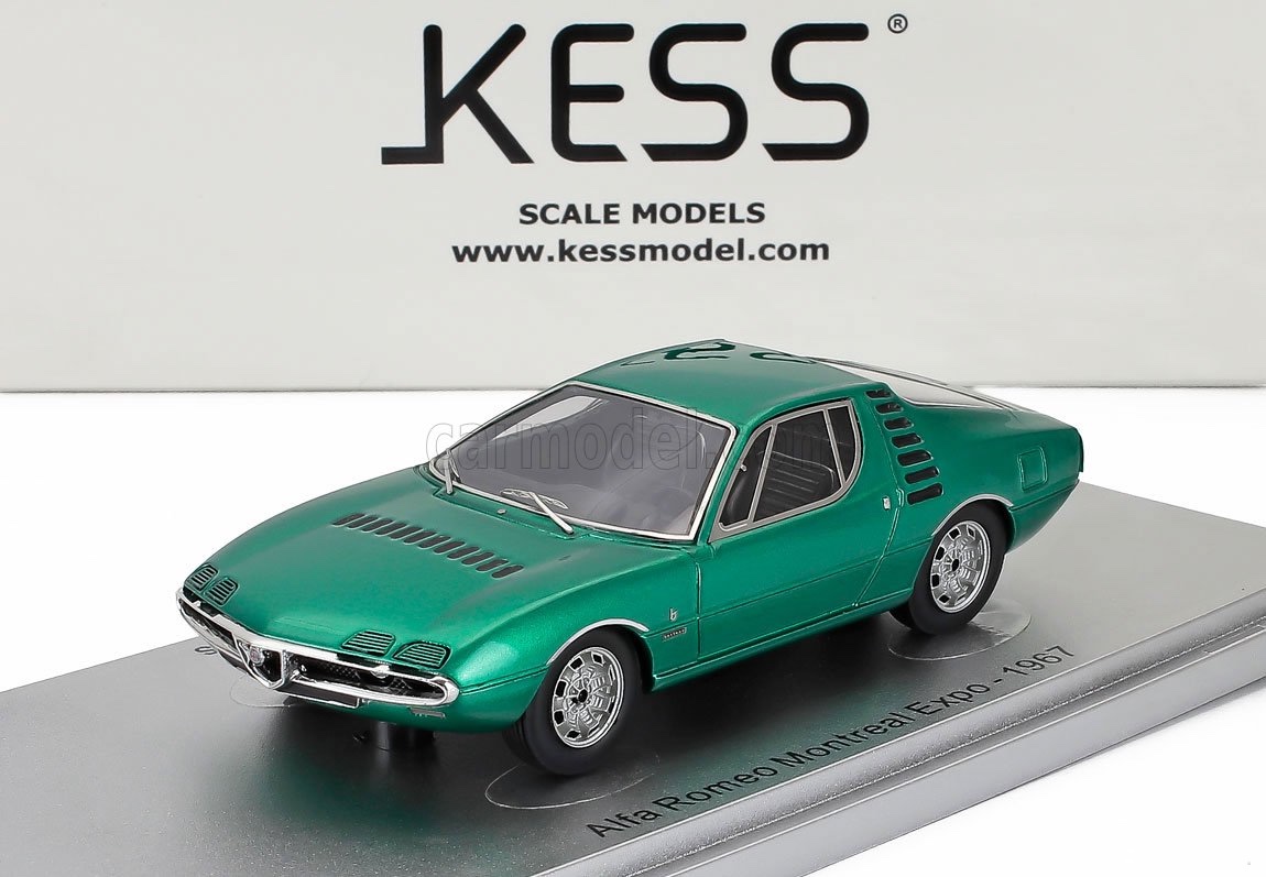 ミニカー 1/43 アルファロメオ モントリオール KESS-MODEL 1/43 ALFA ROMEO MONTREAL EXPO 1967 GREEN MET KE43000380