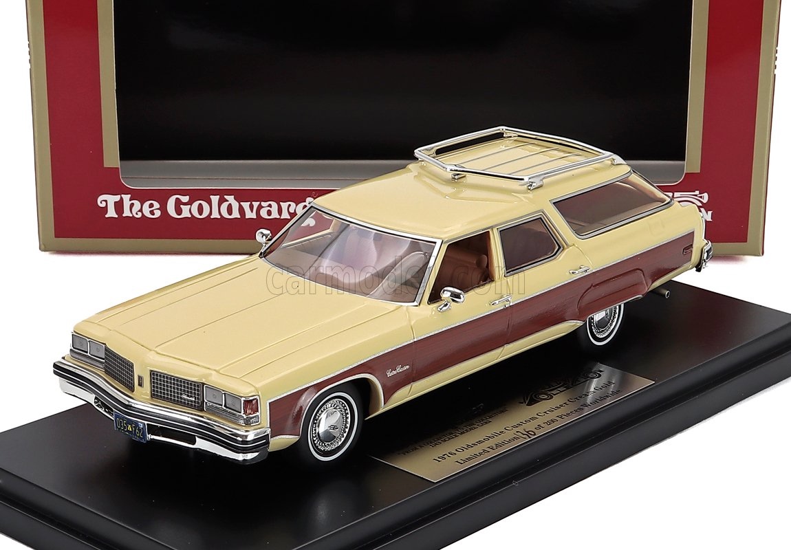 ミニカー アメ車 1/43 オールズモビル カスタムクルーザー ワゴン GOLDVARG 1/43 OLDSMOBILE CUSTOM CRUISER SW STATION WAGON 1976 CREAM WOOD GC078A｜ミニカーショップ ええもん堂