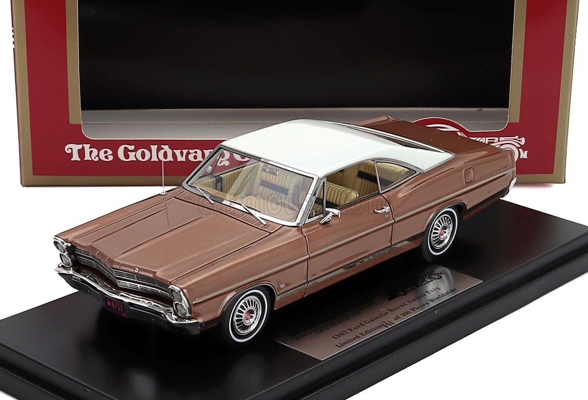 ミニカー アメ車 1/43 フォード ギャラクシー GOLDVARG 1/43 FORD USA GALAXIE COUPE 1967 COPPER WHITE GC079B｜ミニカーショップ ええもん堂