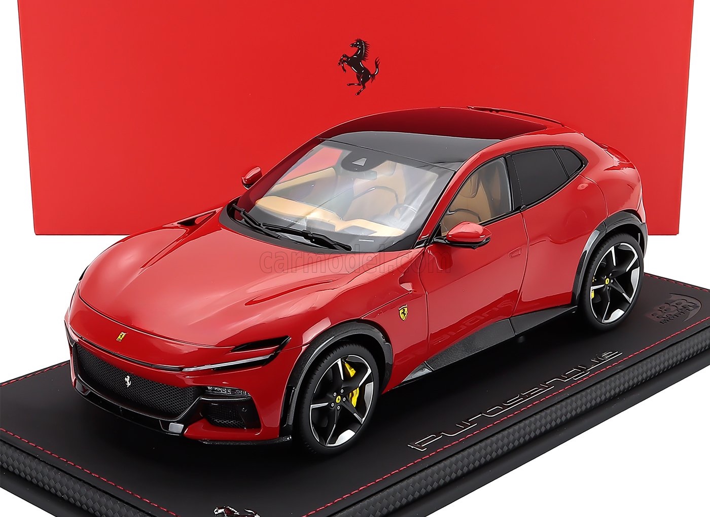 ミニカー 1/18 フェラーリ プロサングエ SUV BBR-MODELS 1/18 FERRARI PUROSANGUE SUV PANORAMIC ROOF 2022 ROSSO CORSA - RED HE180053BDIE-VET