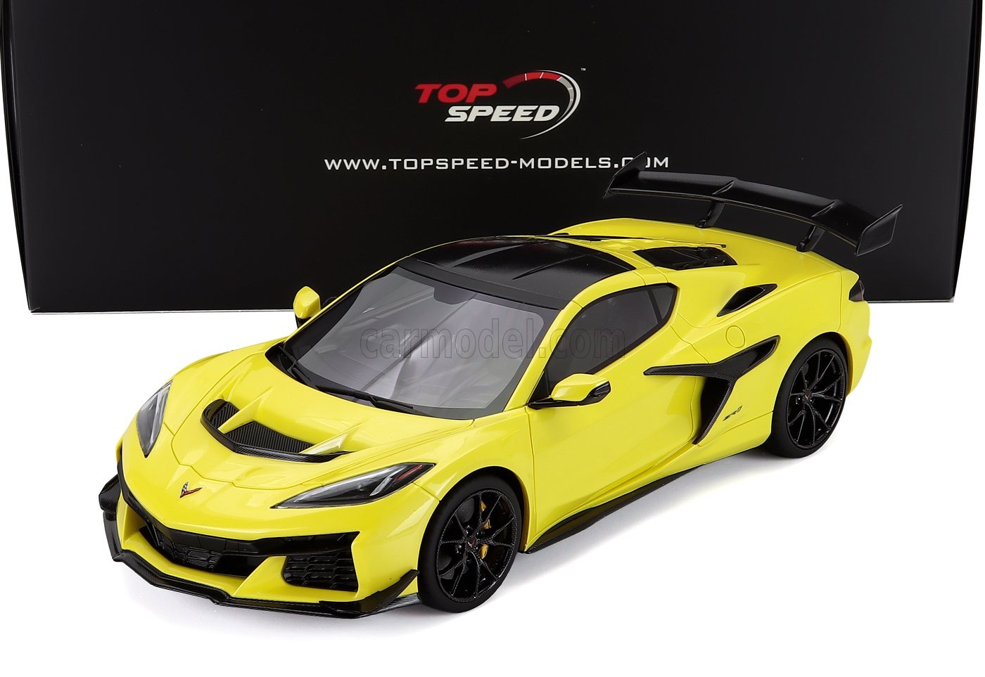 ミニカー アメ車 1/18 シボレー コルベット TRUESCALE 1/18 CHEVROLET CORVETTE ZR1 COUPE 2024 YELLOW TS0645|ミニカーショップ ええもん堂