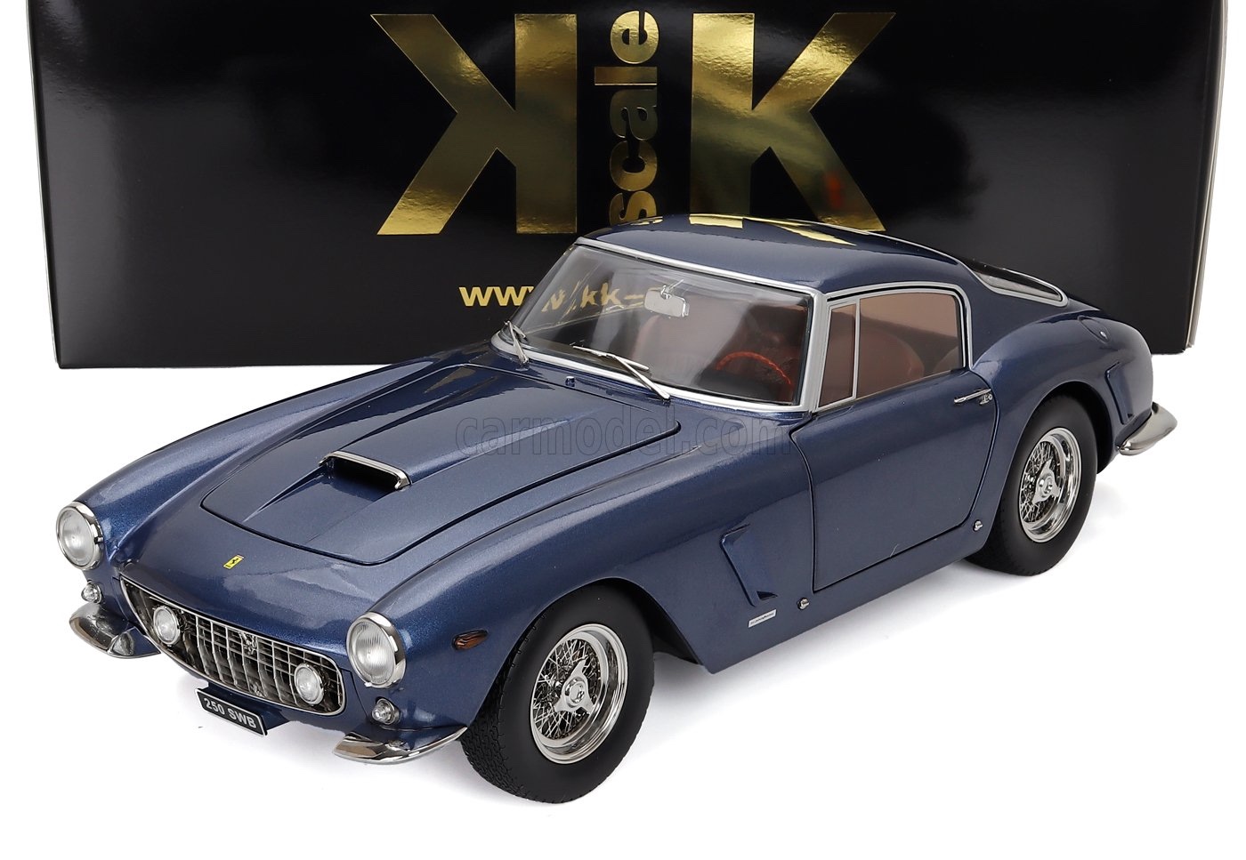 ミニカー 1/12 フェラーリ 250GT KK-SCALE 1/12 FERRARI 250GT SWB COUPE 1961 BLUE KKDC120293|ミニカーショップ ええもん堂