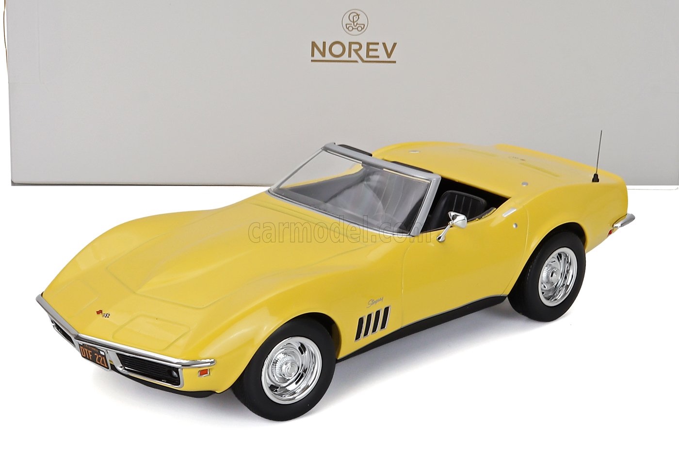 ミニカー アメ車 1/18 シボレー コルベット ノレブ NOREV 1/18 CHEVROLET CORVETTE CABRIOLET OPEN 1969 YELLOW 189039