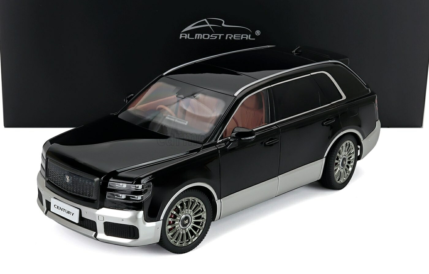 ミニカー 1/18 トヨタ 世紀 SUV ALMOST-REAL 1/18 TOYOTA CENTURY RHD 2023 BLACK SILVER ALM870220