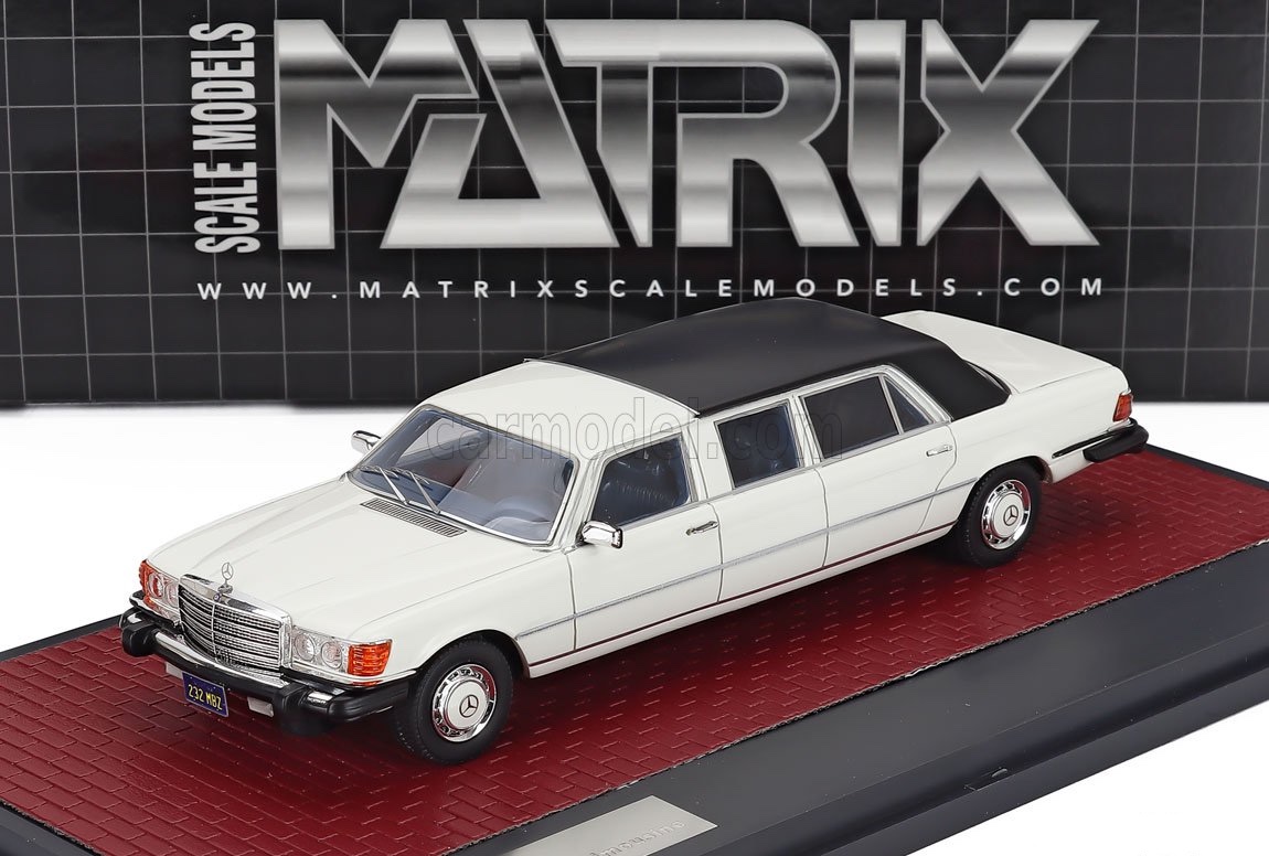 ミニカー 1/43 メルセデス ベンツ Sクラス 450SEL MATRIX SCALE MODELS 1/43 MERCEDES BENZ S-CLASS 450SEL 6.9 (W116) LIMOUSINE 1973 WHITE MX11302-232|ミニカーショップ ええもん堂