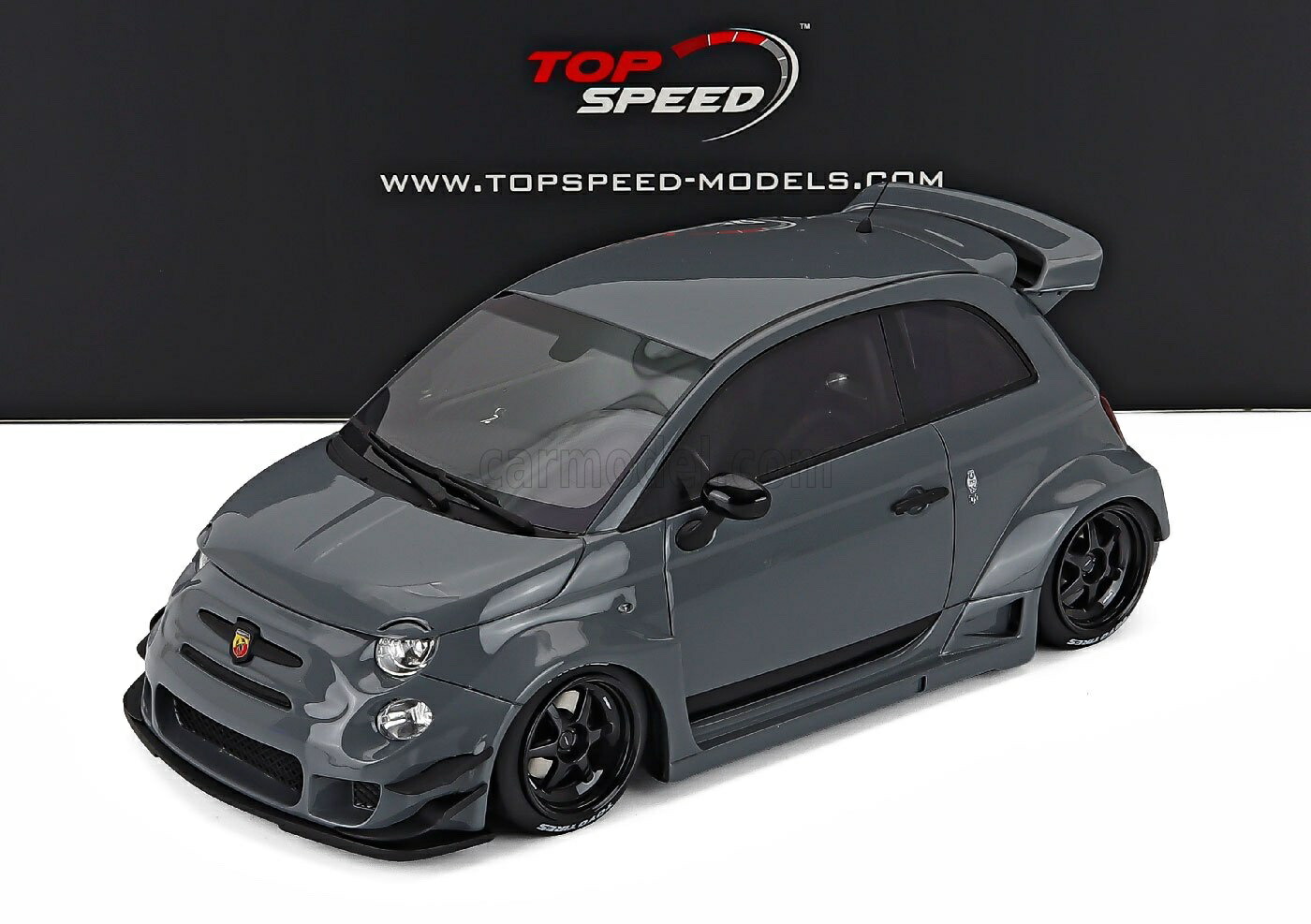ミニカー 1/18 アバルト 595 TRUESCALE 1/18 FIAT NUOVA 500 ABARTH 595 LB WORKS ABAS 2024 GREY TS0612