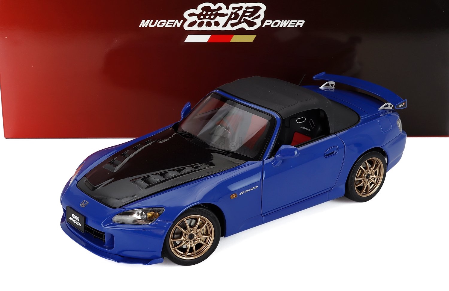 ミニカー 1/18 ホンダ S2000 MOTORHELIX 1/18 HONDA S2000 SPIDER HARD-TOP MUGEN 2001 BLUE CARBON M85121｜ミニカーショップ ええもん堂 89,800円