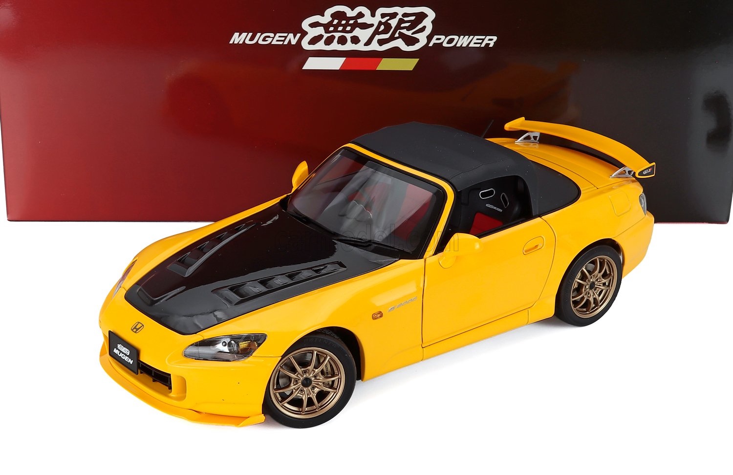 ミニカー 1/18 ホンダ S2000 MOTORHELIX 1/18 HONDA S2000 SPIDER HARD-TOP MUGEN 2001 INDY YELLOW PEARL CARBON M85122｜ミニカーショップ ええもん堂 89,800円