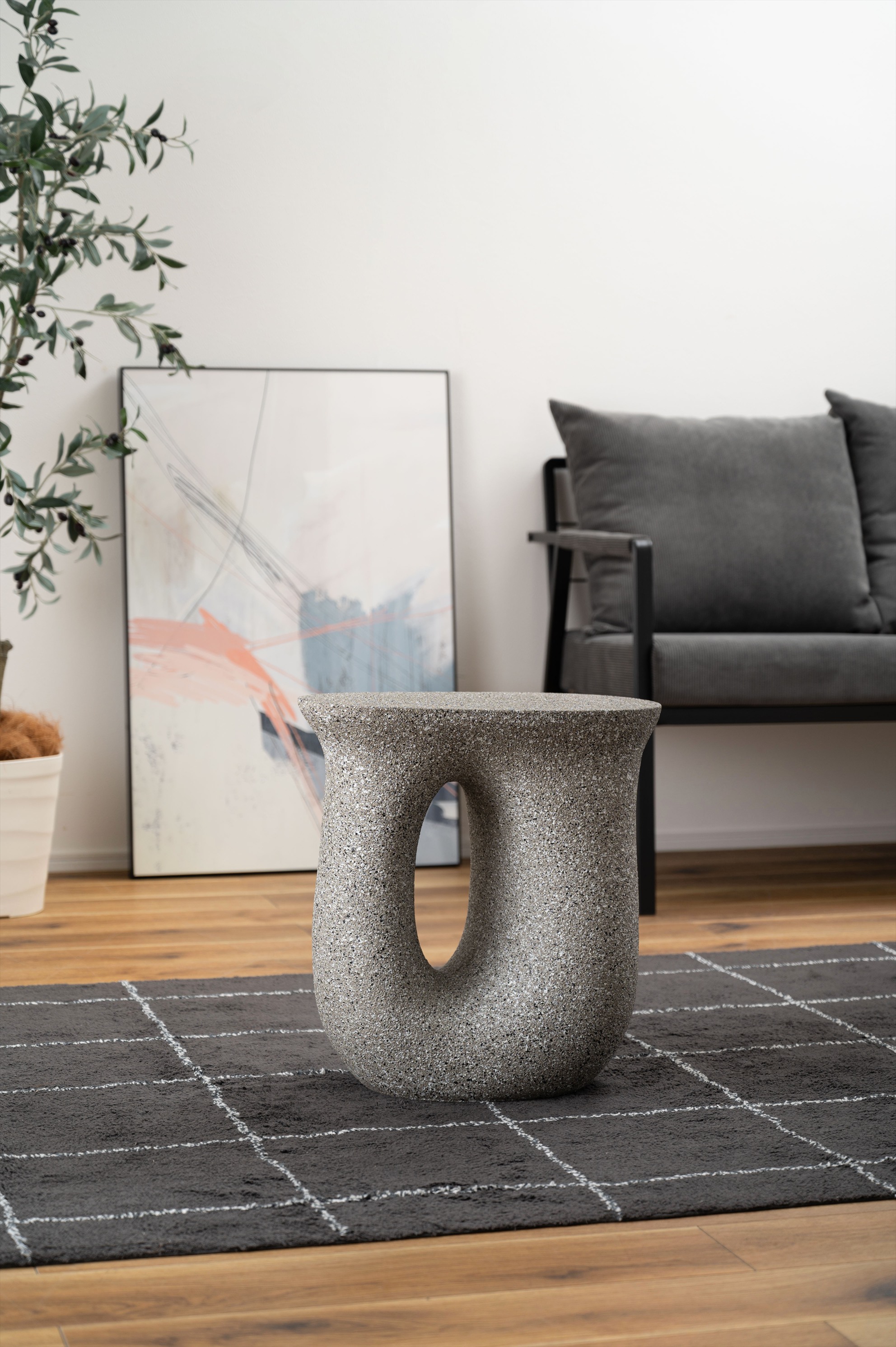 大理石風　サイドテーブル　テーブル　台　マーブル　テラゾー柄　グレー　石　石目柄 楽天市場】サイドテーブル テラゾー柄 おしゃれ オブジェ ナイト