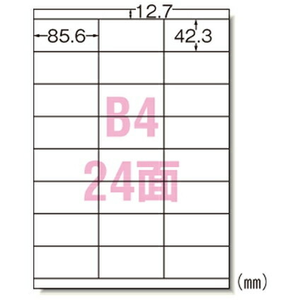 エーワン 1318-28436 レーザープリンタラベル 24面 100シート入