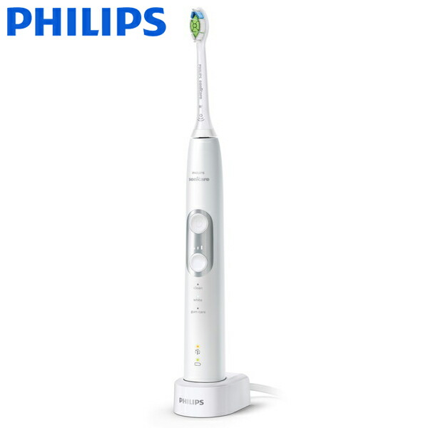 驚きの価格 プロテクトクリーンプレミアム ハブラシ PHILIPS 白 HX6877 歯ぐきケア 国内外使用可 電動歯ブラシ フィリップス 強さ3段階  音波水流 電動 ソニッケアー ホワイト 充電式 過圧防止センサー 56 舌みがき 美容・健康家電