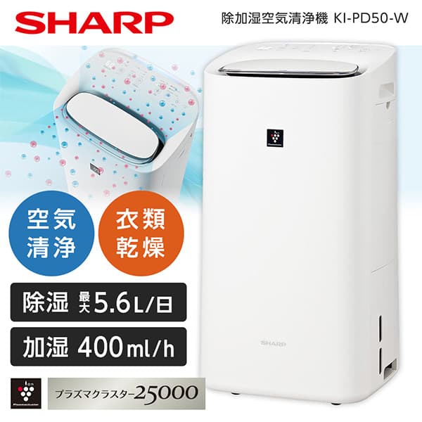 楽天市場】SHARP KI-ND50-W ホワイト [ 除加湿空気清浄機 (〜21畳まで