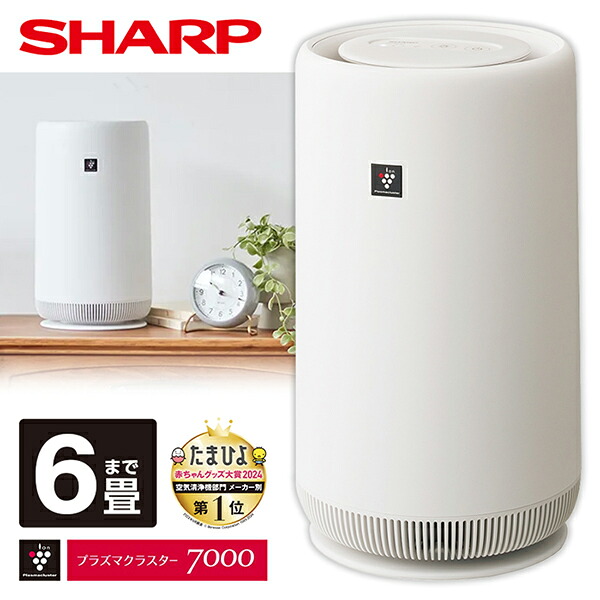 空気清浄機 6畳 シャープ SHARP FU-SC01-W ホワイト系 プラズマ 