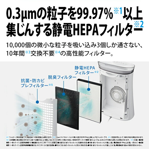 ランキング1位／ SHARP シャープ 空気清浄機 23畳 まで FU-S50-W