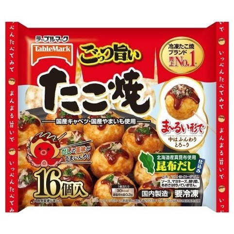 テーブルマーク 【冷凍】 ごっつ旨い たこ焼 16個 x14 メーカー直送 ギフト プレゼント