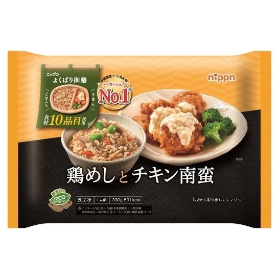 ニップン 【冷凍】 よくばり御膳 鶏めしとチキン南蛮 300g x12 メーカー直送 ギフト プレゼント