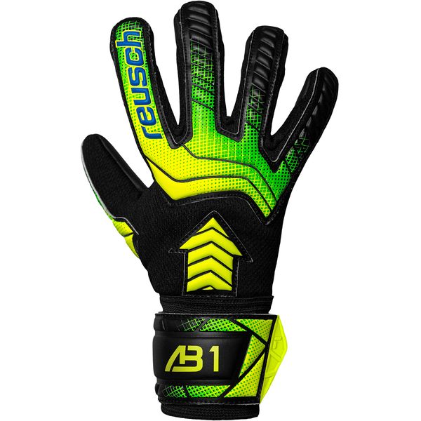 REUSCH アトラクト AB1 シルバー ジュニア ブラック/セイフティ イエロー/ブラック 5号 5562263 7052 [キーパー手袋]