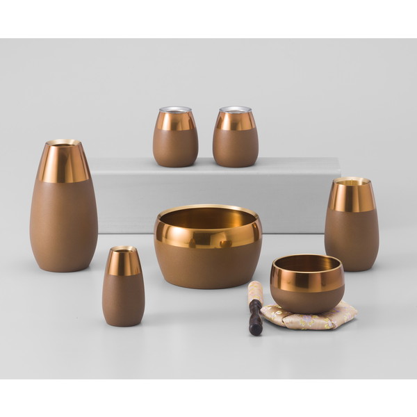 コクーン 4.3寸 7点セット ブラウン [仏具セット]