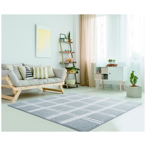 アスワン CA660395 『ファブリーズラグ』 ノッカ グレー 約190x240cm メーカー直送