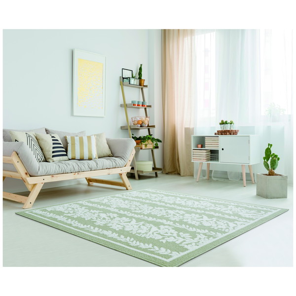 アスワン CA662235 『ファブリーズラグ』 フローナ グリーン 約190x190cm メーカー直送