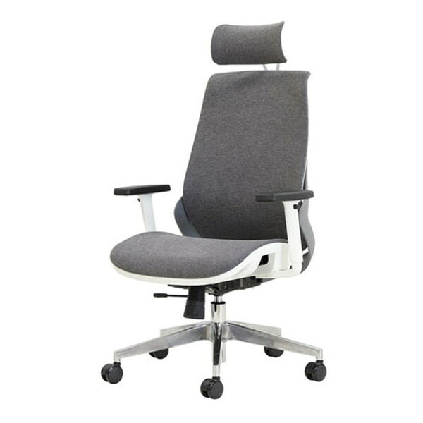 【法人限定】 Netforce WLB-2AH-W-GY ストーングレー ウェルビー [チェア (ファブリック ヘッドレスト 肘付)] メーカー直送 22,513円