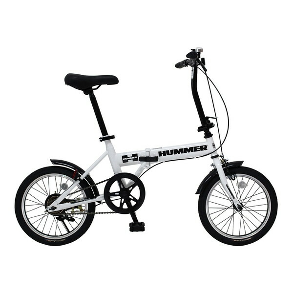 ミムゴ HUMMER MG-HM16N-WH ノーパンク16インチ折畳自転車WH ホワイト メーカー直送