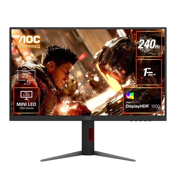 AOC Q27G4ZMN/11 [ゲーミング液晶ディスプレイ 27型/2560×1440/HDMI、DisplayPort/ブラック/スピーカー：なし/240Hz]