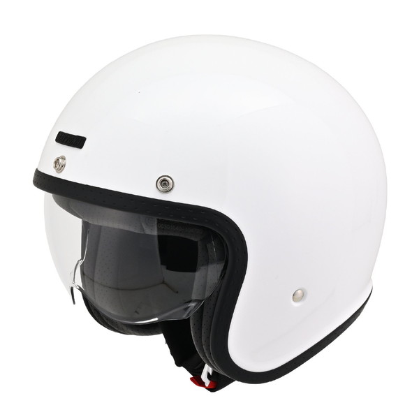 デイトナ D61094 バイク ヘルメット ジェット SG規格 高強度ABS 軽量 スモールジェット シールド / スピーカーホール 装備 DN-007PJ ホワイト Sサイズ(55-56cm)