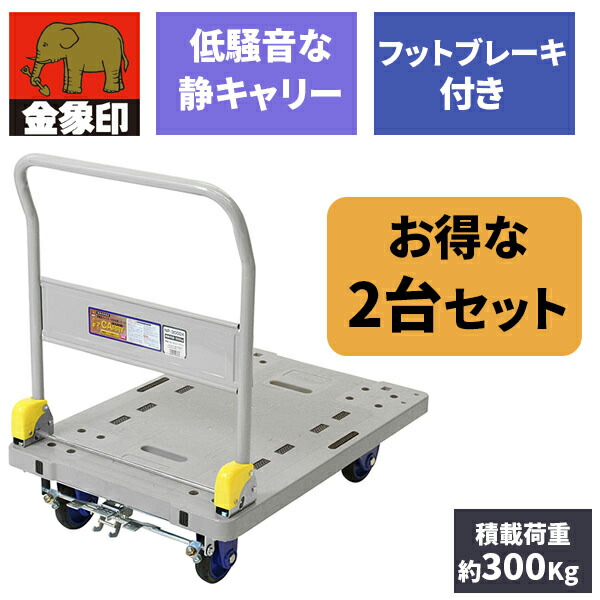 【2個セット】浅香工業 しずキャリー ブレーキ付 NP-300DXL メーカー直送