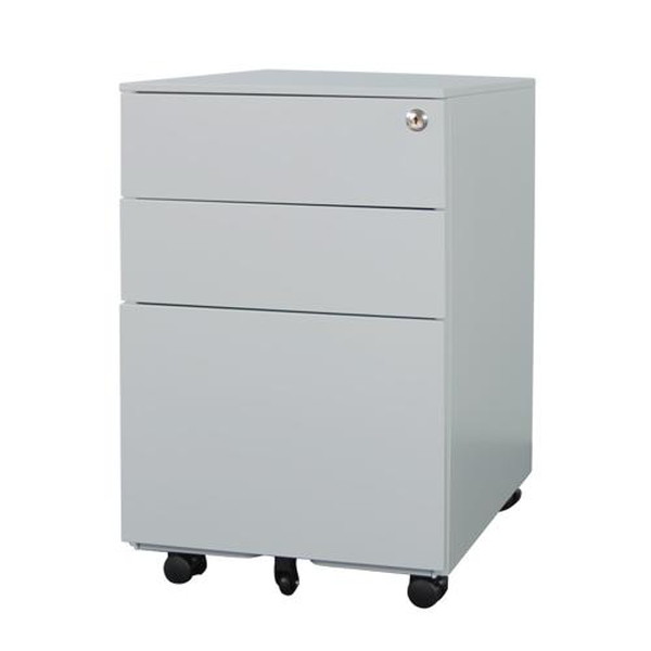 【法人限定】 Netforce EFG2-S3-W-NG ニューグレー [3段ワゴン (シリンダー錠)] メーカー直送