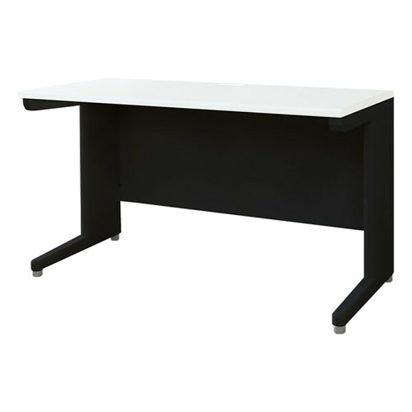 【法人限定】 Netforce LHD-126B-W-WH 本体ブラック 天板ホワイト [平机 (幅1200×奥行600mm スリム)] メーカー直送