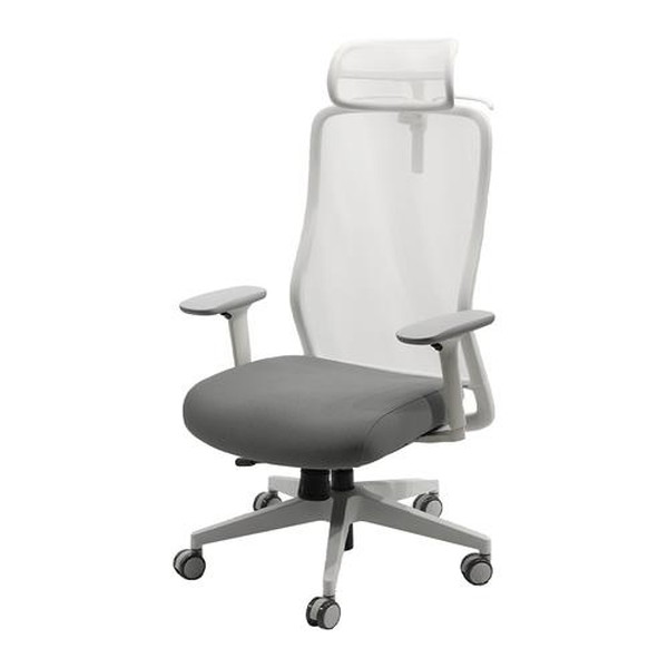Netforce ST-1AHR-W-WHDGY スレイトグレー [シースルーチェア 肘・ヘッドレスト付き] メーカー直送