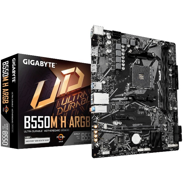 GIGABYTE B550M H ARGB ブラック [マザーボード] 【KK9N0D18P】