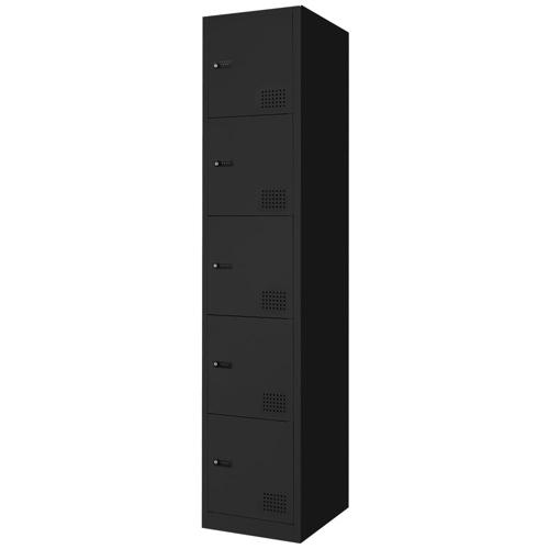 【法人限定】 Netforce FAD-S5-W-BK ブラック [5人用スリムロッカー ダイヤル錠] メーカー直送｜XPRICE店