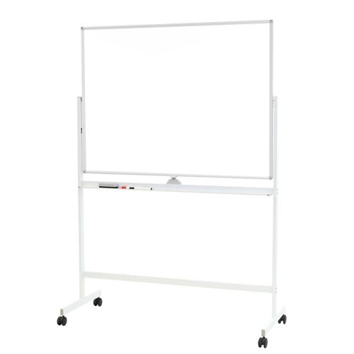【法人限定】 Netforce WB-SR1290-W-WH ホワイトフレーム FLEX BOARD (フレックスボード) [ホワイトボード 脚付 スチール 両面タイプ 1200×900] メーカー直送